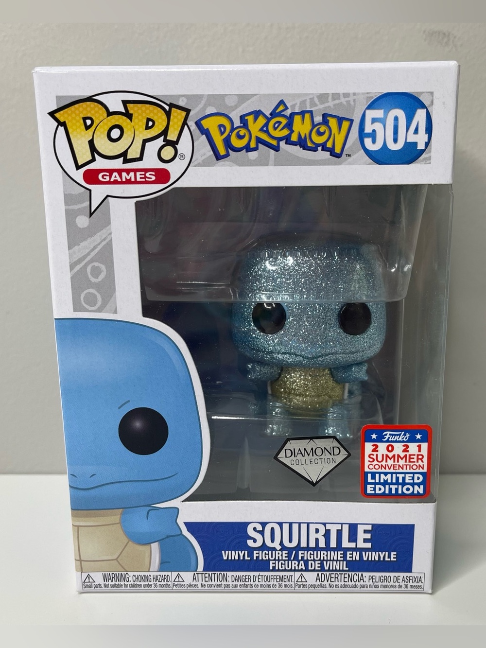 Funko Pop! Vinyl Figure: Pokemon Squirtle Diamond Collection #504